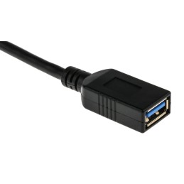 1 pcs - RS PRO USB 3.1 Cable, Male USB C to Female USB A Cable, 150mm