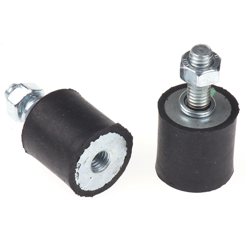 4 pcs - FIBET M6 Anti Vibration Mount, Male to Female Bobbin with 33.6kg Compression Load