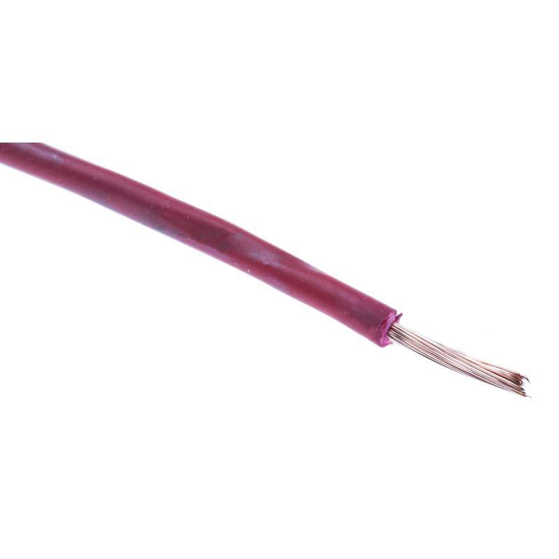 1 Reel of 100 M - RS PRO Red 0.08 mm² Hook Up Wire, 28 AWG, 7/0.12 mm, 100m, PVC Insulation
