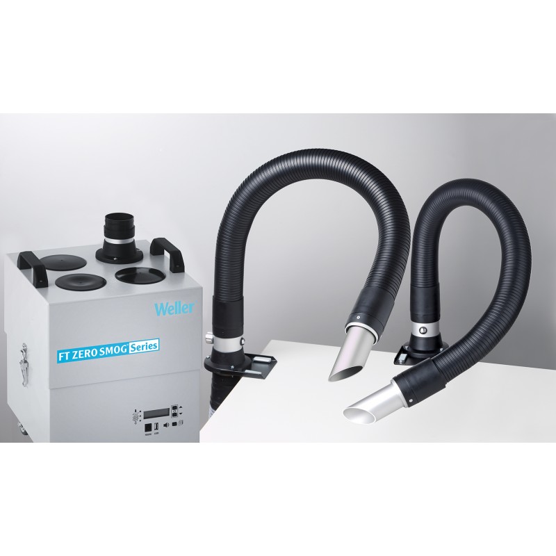 1 pcs - Weller Zero Smog 4V kit 2 Nozzle, 230V ac Solder Fume Extractor, Fine Dust Filter F7, HEPA Filter H13 & Wide Band Gas