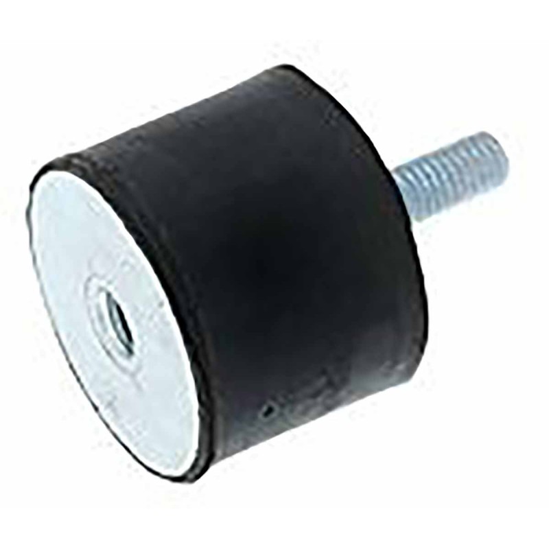 4 pcs - RS PRO Cylindrical M6 Anti Vibration Mount, Male to Female Bobbin with 22.44kg Compression Load