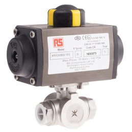 1 pcs - RS PRO Pneumatic Actuated Valve 1/2in, 1000 psi