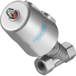 1 pcs - Festo Angle Seat type Pneumatic Actuated Valve, BSP 1/2in, 40 bar