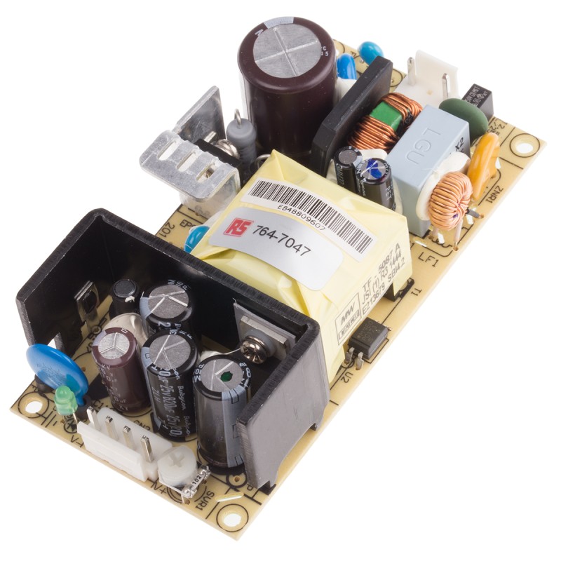 1 pcs - MEAN WELL Switching Power Supply, EPS-45-12, 12V dc, 3.75A, 45W, 1 Output, 127 - 370 V dc, 90 - 264 V ac