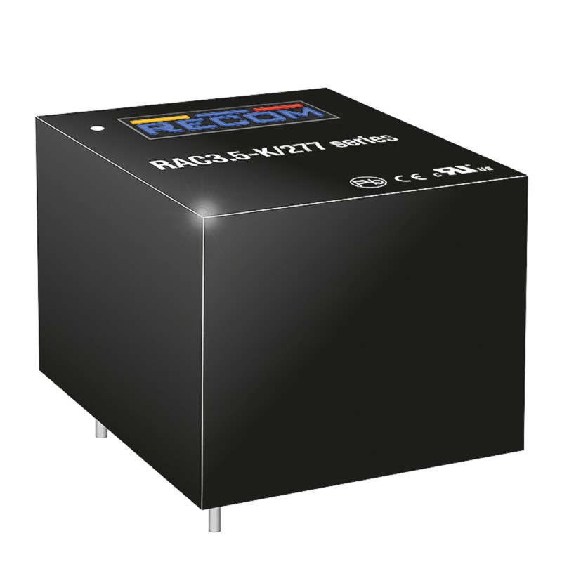 1 pcs - Recom Switching Power Supply, RAC3.5-05SK/277, 5V dc, 700mA, 3.5W, 1 Output, 85 - 305V ac Input Voltage