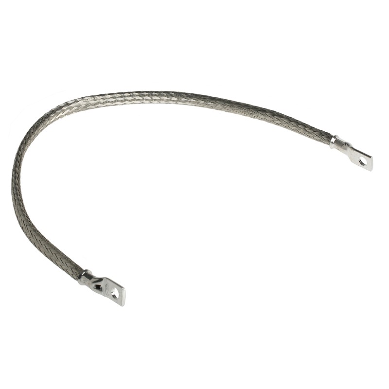 1 pcs - RS PRO Braided Wire, M6 Stud Size, 24 x 20 x 0.2 mm, 0.4m BS EN 13602:2002, BS4109