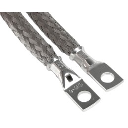 1 pcs - RS PRO Braided Wire, M6 Stud Size, 24 x 20 x 0.2 mm, 0.4m BS EN 13602:2002, BS4109