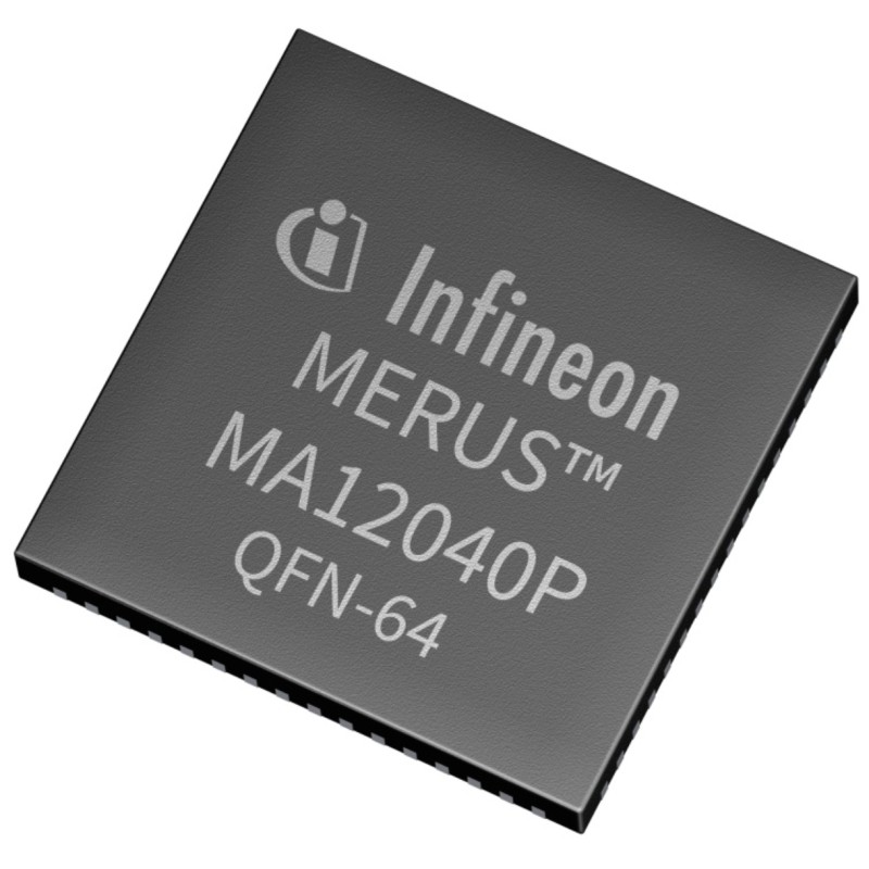 1 pcs - Infineon, 2-ChannelClass-D40W, 64-Pin QFN MA12040PXUMA1