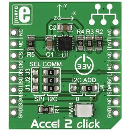 1 pcs - MikroElektronika Accel2 Click Accelerometer Sensor mikroBus Click Board for LIS3DSH