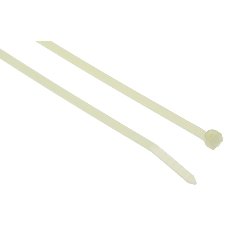 1 Bag of 100 - HellermannTyton Cable Tie, Inside Serrated, 390mm x 4.7 mm, Natural Polyamide 6.6 (PA66), Pk-100