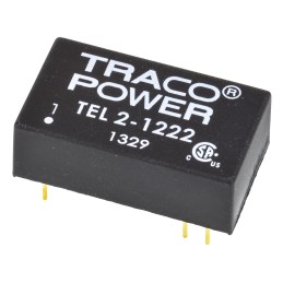 1 pcs - TRACOPOWER TEL 2 DC-DC Converter, ±12V dc/ ±85mA Output, 9 - 18 V dc Input, 2W, Through Hole, +75°C Max Temp