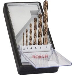 1 pcs - Bosch 25-Piece Twist Drill Bit Set for Metal, 13mm Max, 1mm Min, HSS-Co Bits