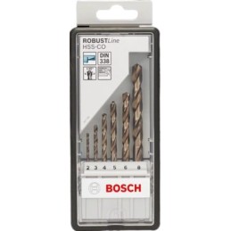 1 pcs - Bosch 25-Piece Twist Drill Bit Set for Metal, 13mm Max, 1mm Min, HSS-Co Bits