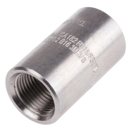 1 pcs - RS PRO Stainless Steel Pipe Fitting, Straight Circular Coupler, Female Rc 3/8in x Female Rc 3/8in