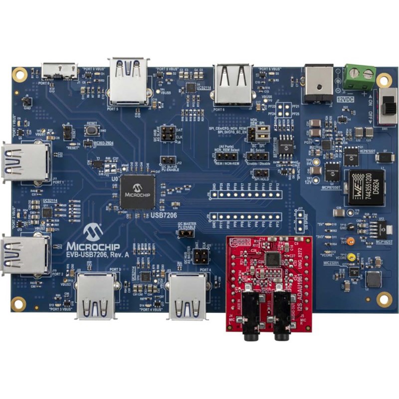 1 pcs - Microchip USB7206 USB7206 Interface Board for Embedded USB applications EVB-USB7206
