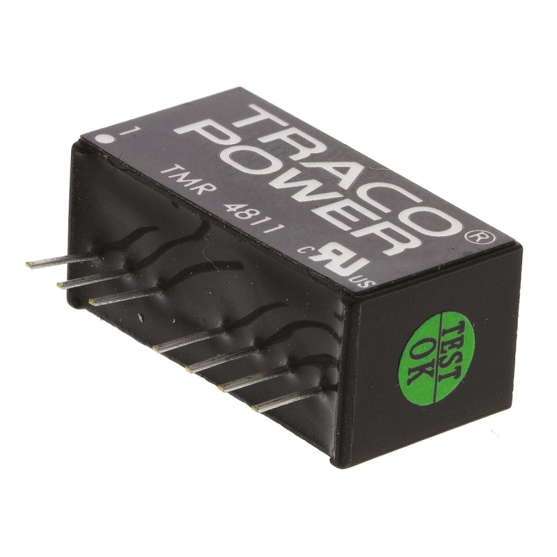 1 pcs - TRACOPOWER TMR 2 DC-DC Converter, 5V dc/ 400mA Output, 36 - 75 V dc Input, 2W, Through Hole, +85°C Max Temp