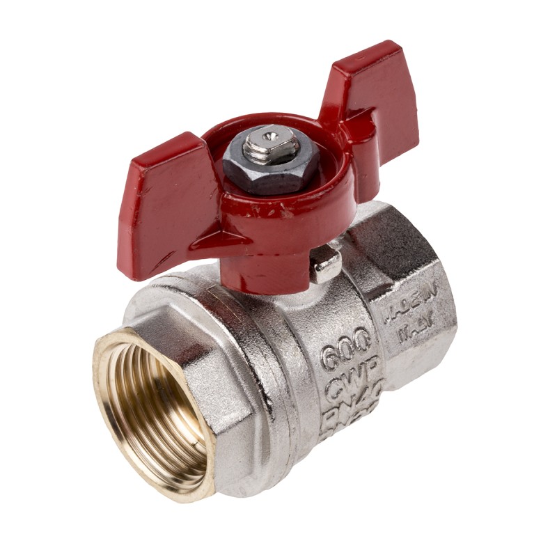 1 pcs - RS PRO Brass Full Bore, 2 Way, Ball Valve, BSPP 3/4in, 40 - 30bar Operating Pressure