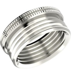 1 Pack of 5 - Lapp Cable Gland Adaptor, M20 Exterior Thread, PG9 Interior Thread, Nickel Plated Brass, SKINDICHT Series