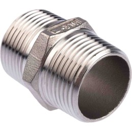 1 pcs - RS PRO Stainless Steel Pipe Fitting Hexagon Hexagon Nipple, Male R 1in x Male R 1in