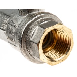 1 pcs - RS PRO Brass Full Bore, 2 Way, Ball Valve, BSPP 1/2in, 40 - 30bar Operating Pressure