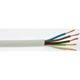 1 Reel of 100 M - RS PRO 5 Core Power Cable, 1.5 mm², 100m, White PVC Sheath, 3185Y, 16 A, 300 V, 500 V