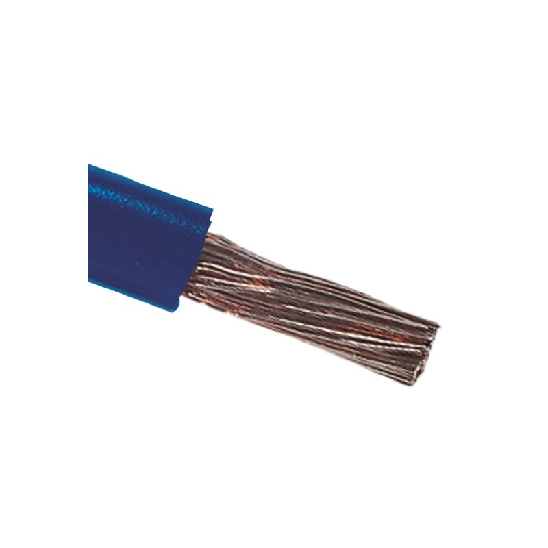 1 Reel of 100 M - RS PRO Mid-blue 10 mm² Hook Up Wire, 8 AWG, 72/0.4 mm, 100m, PVC Insulation