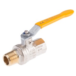 1 pcs - RS PRO Brass Full Bore, 2 Way, Ball Valve, BSPP 1/2in, 40 - 30bar Operating Pressure