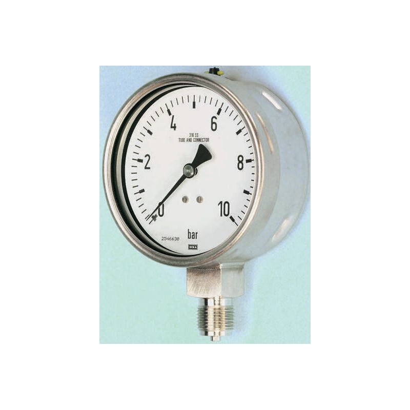 1 pcs - RS PRO Analogue Pressure Gauge 1bar Bottom Entry, RS Calibration, 0bar min.