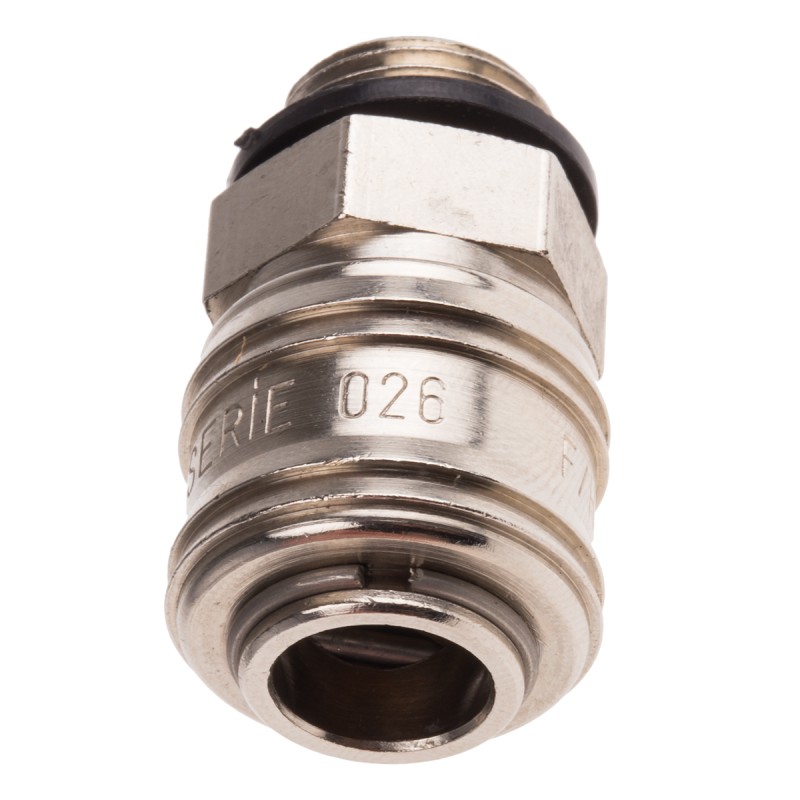 1 pcs - RS PRO Brass Male Pneumatic Quick Connect Coupling, G 3/8 Male Threaded