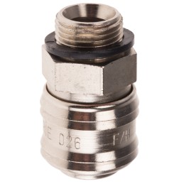 1 pcs - RS PRO Brass Male Pneumatic Quick Connect Coupling, G 3/8 Male Threaded