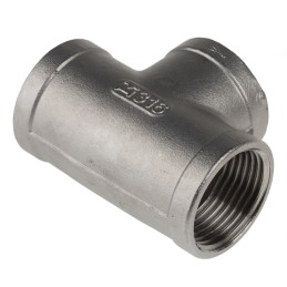 1 pcs - RS PRO Stainless Steel Pipe Fitting, Tee Circular Tee, Female G 1in x Female G 1in x Female G 1in
