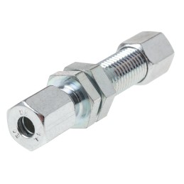 1 pcs - Parker Hydraulic Bulkhead Compression Tube Fitting M12 x 1.5 Made From Chromium Free Zinc Plated Steel