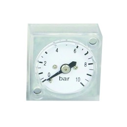 1 pcs - RS PRO Analogue Pressure Gauge 10bar Back Entry, 0bar min.