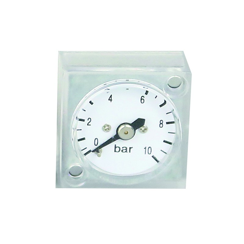 1 pcs - RS PRO Analogue Pressure Gauge 10bar Back Entry, 0bar min.