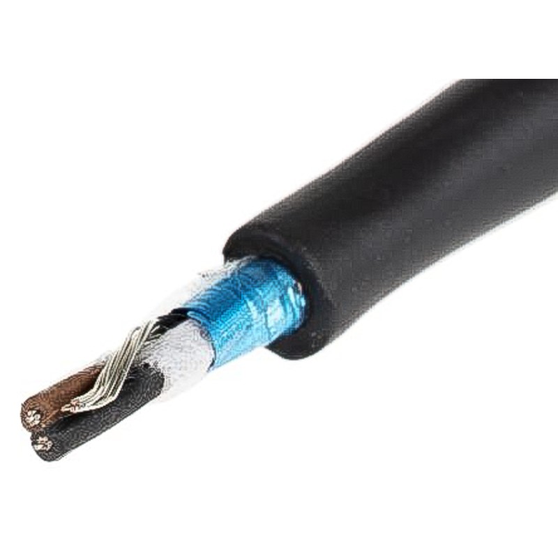 1 Reel of 30 M - Alpha Wire Xtra-Guard 2 Control Cable, 2 Cores, 0.81 mm², Screened, 30m, Black PE Sheath, 18 AWG