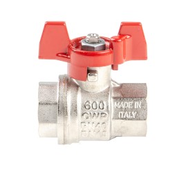 1 pcs - RS PRO Brass Full Bore, 2 Way, Ball Valve, BSPP 1/2in, 40 - 30bar Operating Pressure