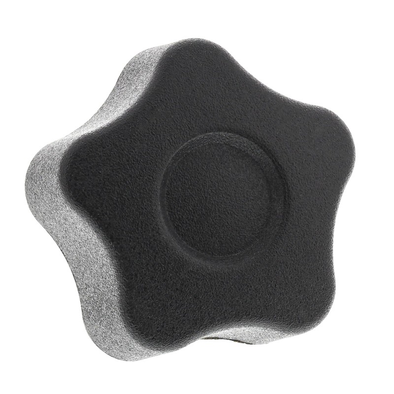 5 pcs - Elesa 69811 Black Multiple Lobes Clamping Knob, M4, Threaded Hole
