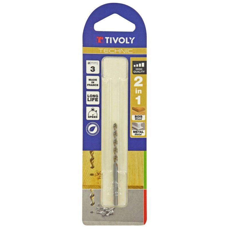 1 pcs - Tivoly 1080442 Series High Speed Steel, 3mm Diameter, 61 mm Overall