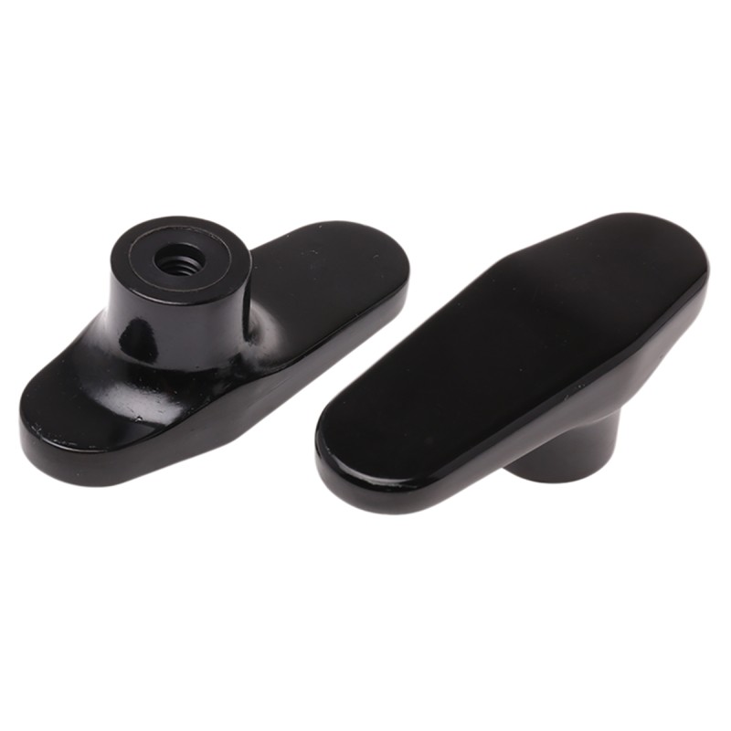 5 pcs - RS PRO Black 1-Arm Clamping Knob, M8, Threaded Hole