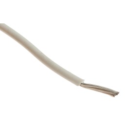 1 Reel of 305 M - Alpha Wire EcoWire Series White 0.33 mm² Hook Up Wire, 22 AWG, 7/0.25 mm, 305m, MPPE Insulation