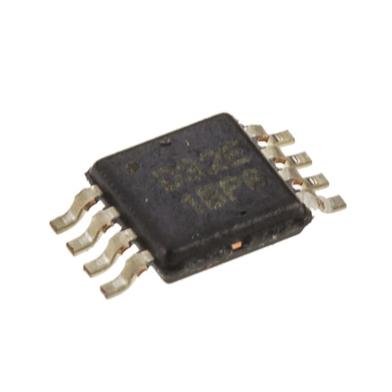1 pcs - Texas Instruments, DAC Dual 16 bit-, 93ksps, -1%FSR Serial (SPI/QSPI/Microwire), 8-Pin MSOP