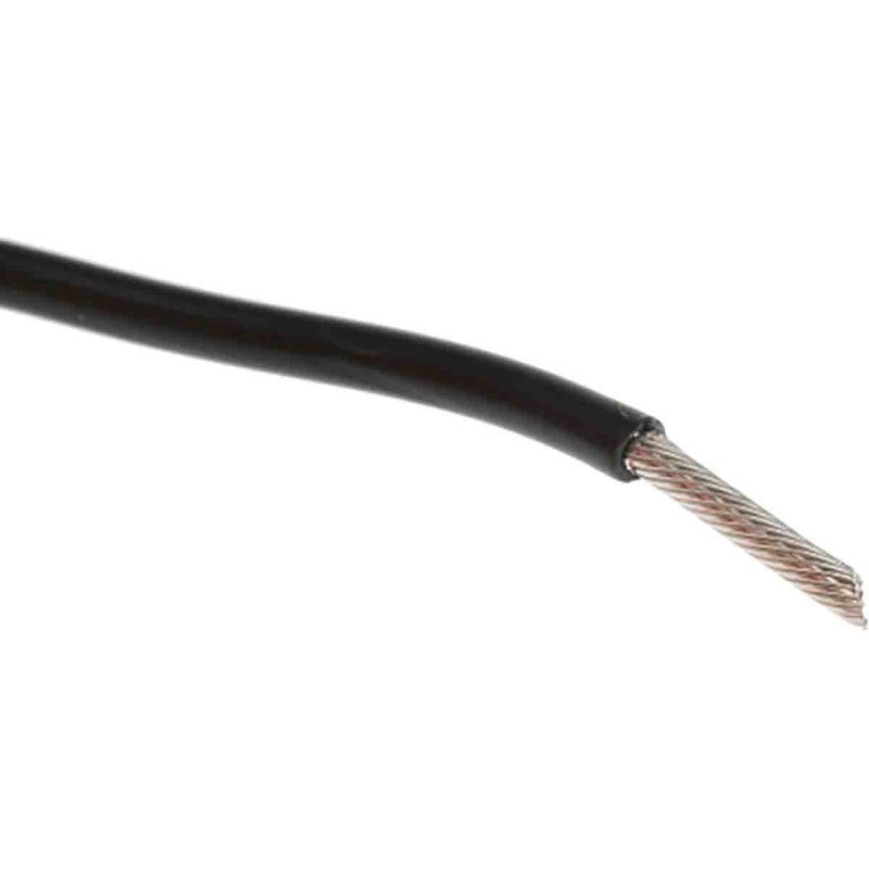 1 Reel of 305 M - RS PRO Black 1.32 mm² Hook Up Wire, 16 AWG, 1C, 305m, PVC Insulation