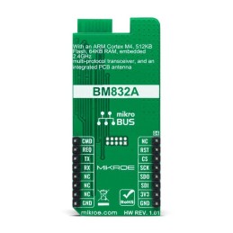 1 pcs - MikroElektronika BLE 12 Click Bluetooth Low Energy (BLE) module Add On Board for mikroBUS socket 2.4GHz MIKROE-4874
