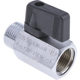 1 pcs - RS PRO Chrome Plated Brass Hydraulic Ball Valve G 3/8