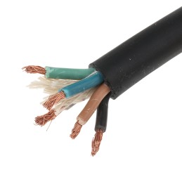 1 Reel of 50 M - RS PRO 5 Core Power Cable, 4 mm², 50m, Black CPE Sheath, 450/750 V ac
