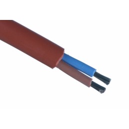 1 Reel of 50 M - Lapp 2 Core Power Cable, 2.5 mm², 50m, Brown/Red Silicone Sheath, 500 V