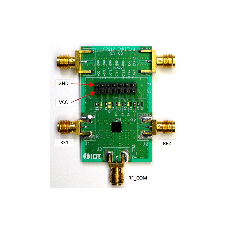 1 pcs - Renesas Electronics Evaluation Board for High Reliability SP2T RF Switch F2912 Wireless Evaluation Kit for SP2T RF