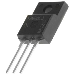 1 pcs - N-Channel MOSFET, 17 A, 800 V, 3-Pin TO-220 FP Infineon SPA17N80C3XKSA1