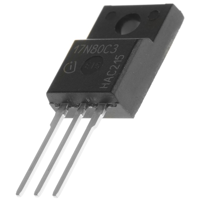 1 pcs - N-Channel MOSFET, 17 A, 800 V, 3-Pin TO-220 FP Infineon SPA17N80C3XKSA1