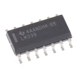 1 pcs - LM339D Texas Instruments, Quad Comparator, Open Collector O/P, 1.3μs 3 - 28 V 14-Pin SOIC